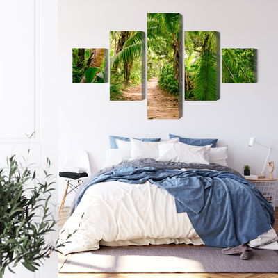 Ljuddämpande tavla - Path in a tropical 3d forest