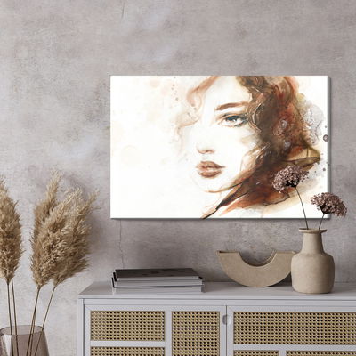 Ljuddämpande tavla - Portrait of a woman in brown
