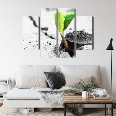 Ljuddämpande tavla - 3d plant sprouting