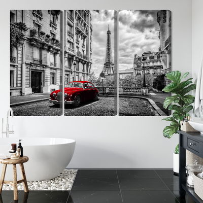 Ljuddämpande tavla - Red retro car