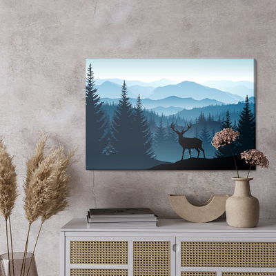 Ljuddämpande tavla - Silhouette of a deer against