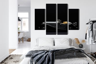 Ljuddämpande tavla - Historic car on dark tees