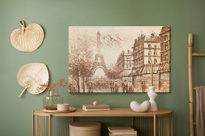 Ljuddämpande tavla - Paris panorama in shades