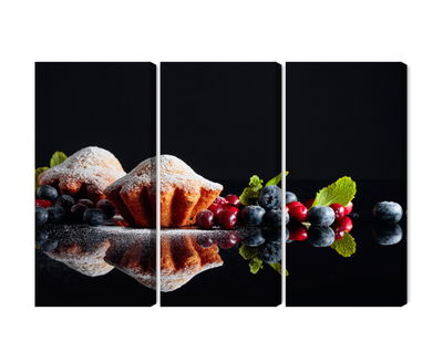 Ljuddämpande tavla - Muffins with fruits