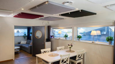 Ljudabsorbering till tak - PES ceiling fabric