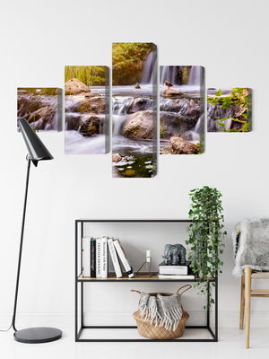 Ljuddämpande tavla - Waterfall at sunset