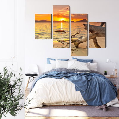 Ljuddämpande tavla - Sea landscape at sunset