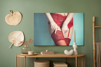 Ljuddämpande tavla - Woman in red underwear