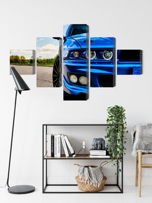 Ljuddämpande tavla - Front of a blue sports car