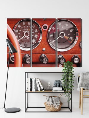 Ljuddämpande tavla - Counters in a retro car