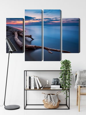 Ljuddämpande tavla - The sea landscape at evening