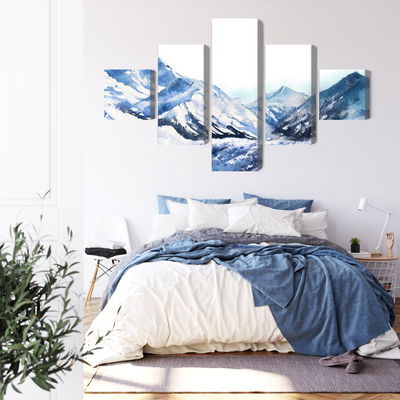 Ljuddämpande tavla - Watercolor mountain peak