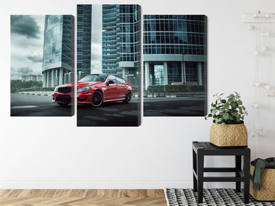 Ljuddämpande tavla - Red car on a background