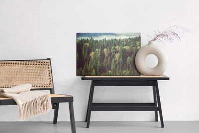 Ljuddämpande tavla - Forest with fog