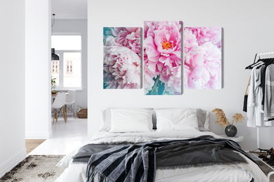 Ljuddämpande tavla - 3d peony bouquet