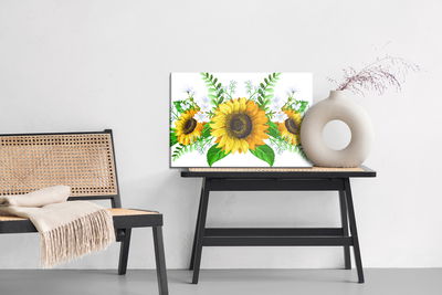 Ljuddämpande tavla - Decorative sunflowers