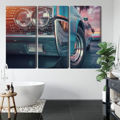 Ljuddämpande tavla - Retro style cars