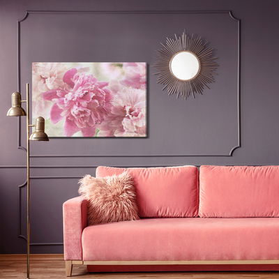 Ljuddämpande tavla - Peonies in retro style