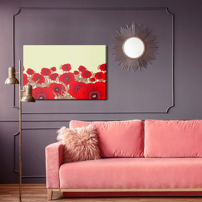 Ljuddämpande tavla - Beautiful red poppies