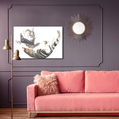 Ljuddämpande tavla - Cat painted with watercolor