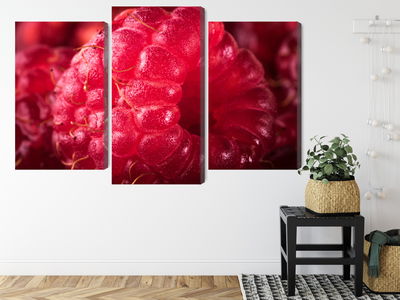 Ljuddämpande tavla - Raspberries on a macro scale