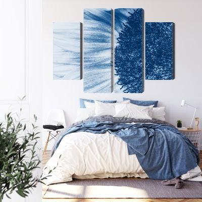 Ljuddämpande tavla - Blue sunflower on a macro