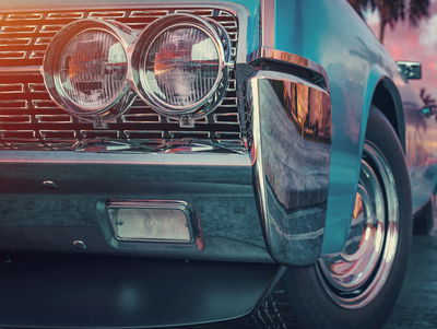 Ljuddämpande tavla - Retro style cars