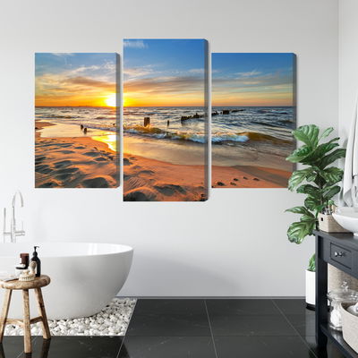 Ljuddämpande tavla - Baltic sea at sunset