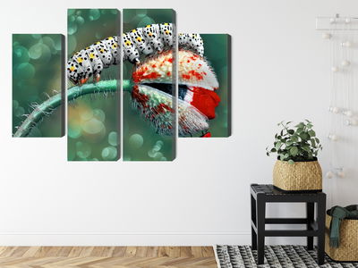 Ljuddämpande tavla - A caterpillar and a ladybug