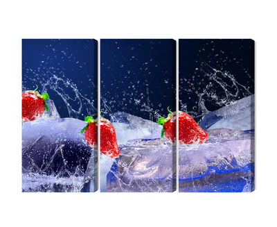 Ljuddämpande tavla - Strawberries on ice