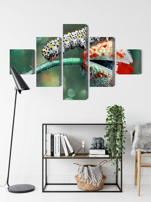 Ljuddämpande tavla - A caterpillar and a ladybug