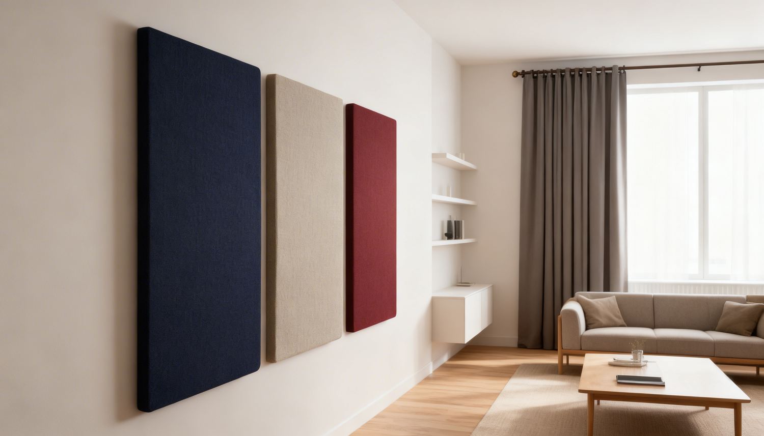 Kunskapsportal om ljudabsorbering på vägg i hus och hem samt hur eko och efterklang kan minskas i bostäder.