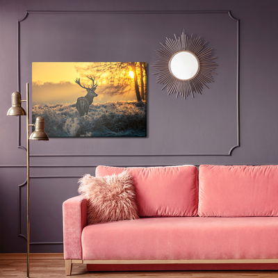 Ljuddämpande tavla - Deer in the morning
