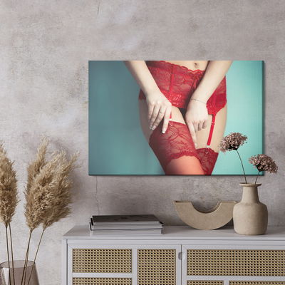 Ljuddämpande tavla - Woman in red underwear