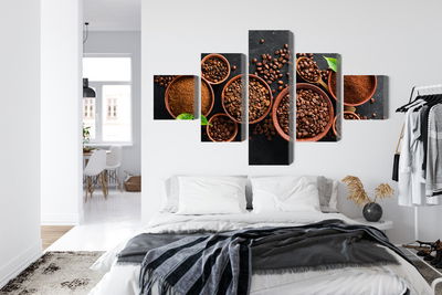 Ljuddämpande tavla - Ground coffee and beans