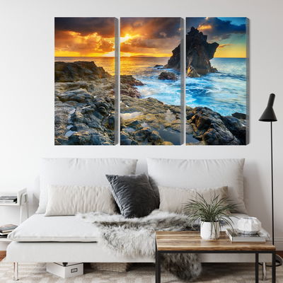 Ljuddämpande tavla - Sunset on the seashore