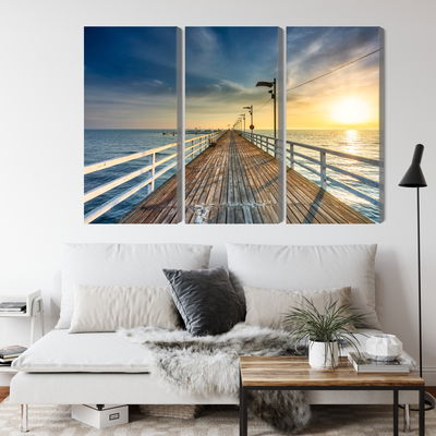 Ljuddämpande tavla - Wooden pier on the baltic sea