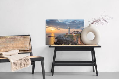Ljuddämpande tavla - Sunrise and the lighthouse