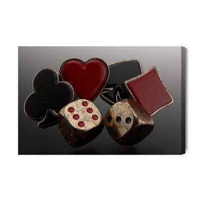 Ljuddämpande tavla - Black and red card symbols