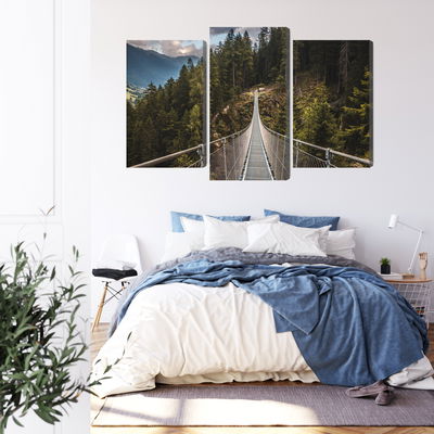 Ljuddämpande tavla - Suspension bridge in a 3d