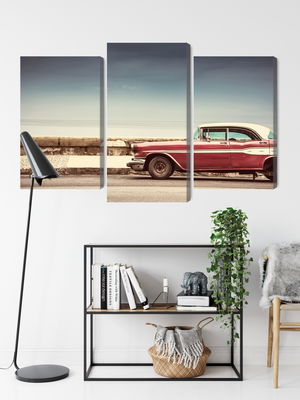 Ljuddämpande tavla - Old american retro car