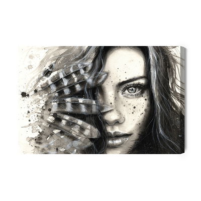 Ljuddämpande tavla - Portrait of a young woman