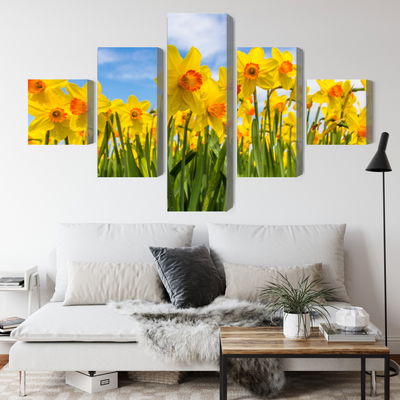 Ljuddämpande tavla - Daffodil field 3d