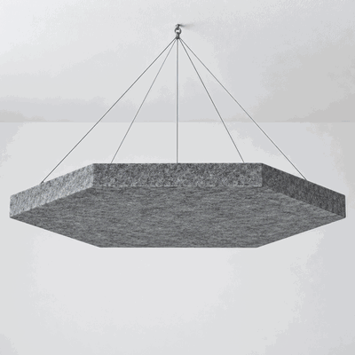 Ljudabsorbering till tak - PES hexagon ceiling