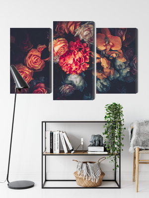 Ljuddämpande tavla - Colorful flowers for vintage