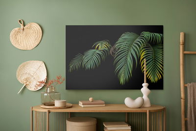 Ljuddämpande tavla - Tropical palm leaves