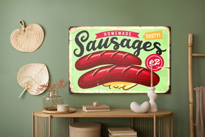Ljuddämpande tavla - Sausages and vintage