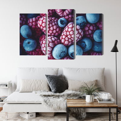 Ljuddämpande tavla - Frozen blueberries