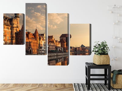 Ljuddämpande tavla - The port of gdansk at sunset