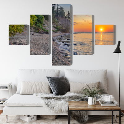 Ljuddämpande tavla - Sunset on the baltic sea